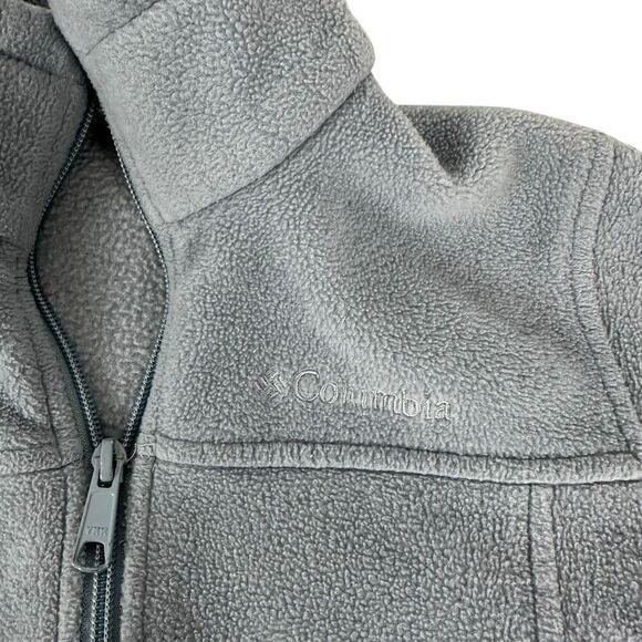 Columbia Girls Gray Fleece Full Zip size Medium 10/12 - Picture 3 of 7